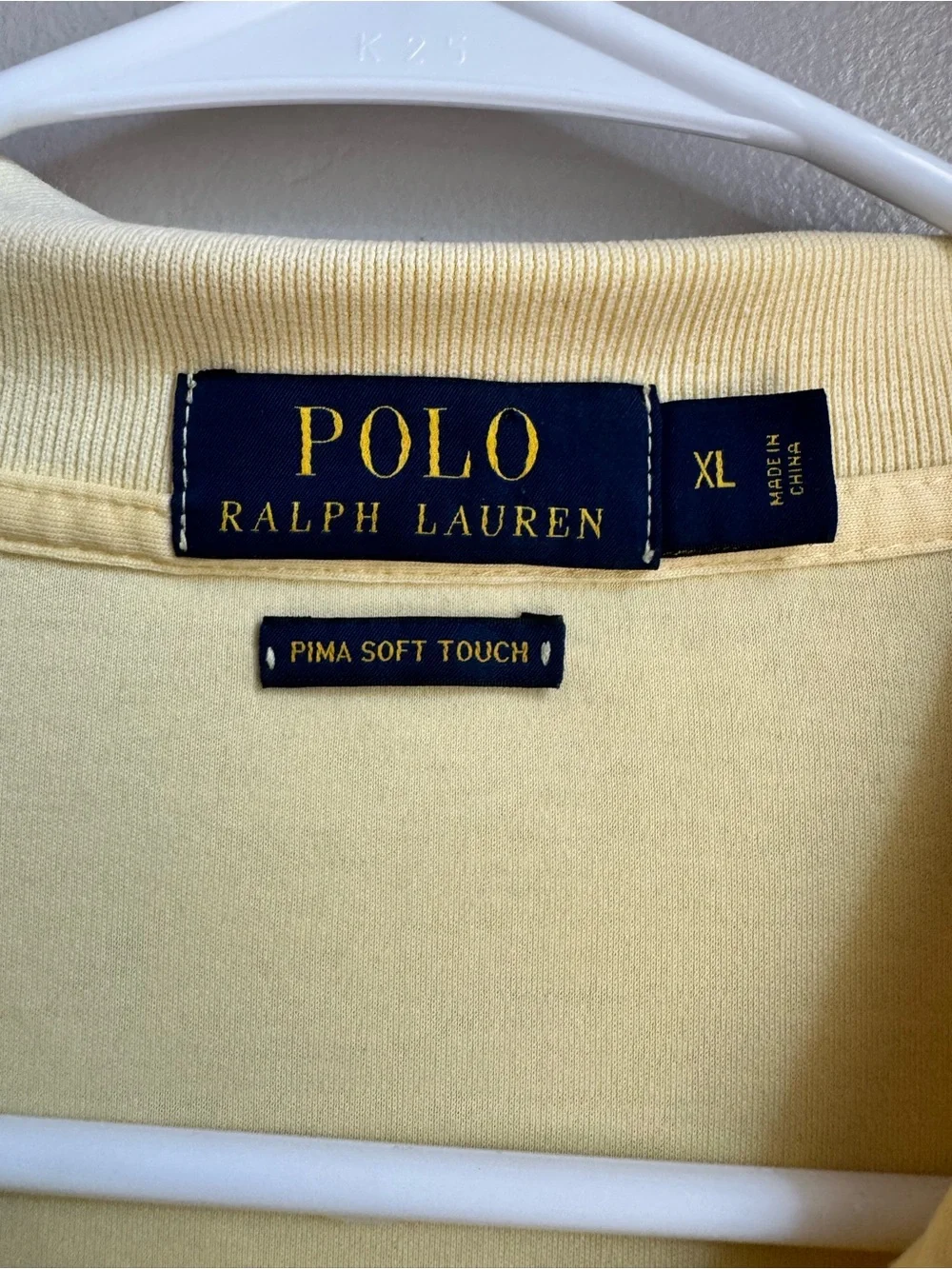 Polo Ralph Lauren Pima Soft Touch Polo Shirt Yellow Preppy Golf XL Quiet Luxury